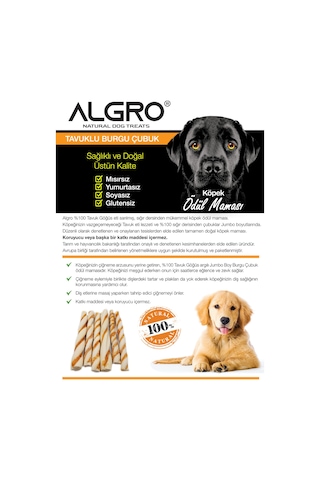 Algro Tavuk Göğüs Etli Jumbo Boy Burgu Çubuk 240 G