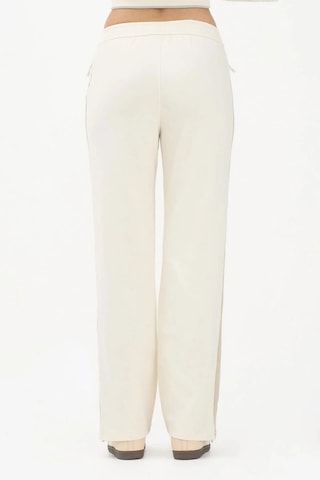 Stretch Terry Track Pant Kadın Krem Eşofman Alt-13021 Krem