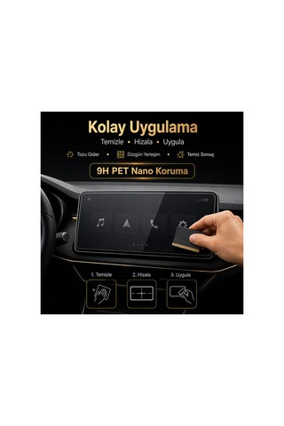 Ford Mustang Mach-e 2022 Multimedya + Kadran 2'li Set 9h Nano Ekran Koruyucu