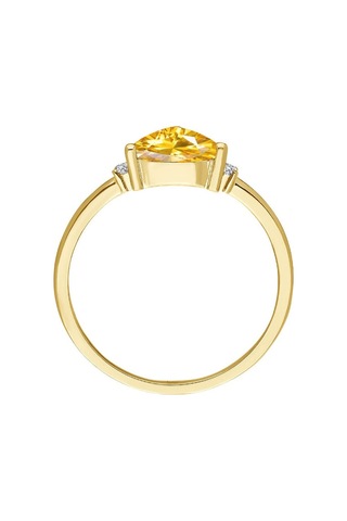 Sirius Pırlanta Ve Üçgen Kesim Sitrin Taşlı Yüzük 0831R0039