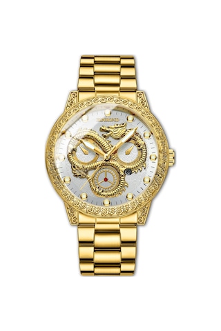 Sones Yazole 350 Üç Gözlü Erkek Spor Saati Kuvars Saat Beyaz Tepsi Siyah Kemer