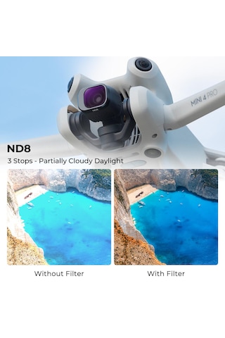 K&f Concept Djı Mini 4 Pro İçin Nd Filtre Kiti Nd8 + Nd16 + Nd32 + Nd64