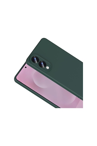 Galaxy Uyumlu S25 Edge Kılıf Mara Lansman İç Yüzeyi Kadife Kılıf Koyu Yeşil
