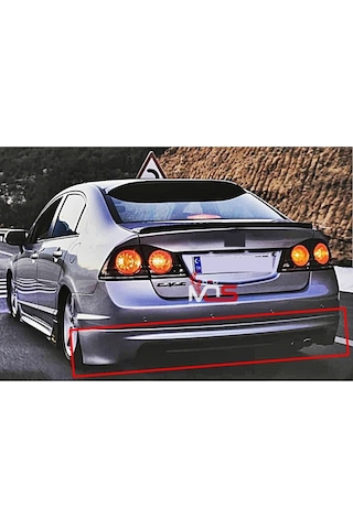 Honda Civic Fd6 Uyumlu Arka Tampon Eki Karlık Fiberglass Boyasız