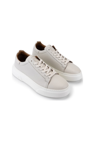 Tamer Tanca Erkek Hakiki Deri Bej Floter Sneakers & Spor Ayakkabı 1212 2501 Erk Ayk Y26 Bej Fltr