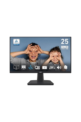 Msı 25\" Pro Mp251 Kurumsal Monitör, Flat, Fhd, Ips, 100hz, 1ms, Anti-glare, Siyah-134803