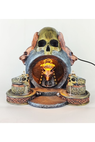 Kurukafa Işıklı Geri Akış Tütsülük Metalik