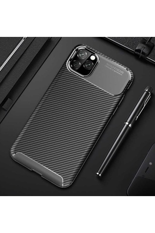Apple Uyumlu iPhone 11 Pro Kılıf Zore Negro Silikon Kapak-Siyah