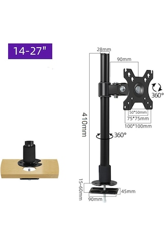 Tekli Monitör Tutucu 14"-27" Lazer Makineleri İle Uyumlu