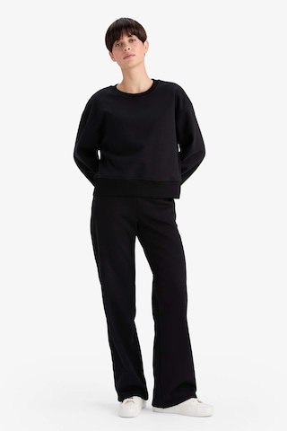 Defacto - Straight Fit Basıc Cepli Yüksek Bel Eşofman Altı B8571AX23WN Siyah
