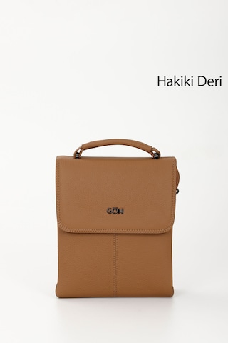 Gönderi(R) Gönderir Taba Uzun Askılı Hakiki Deri El Ve Omuz Çantası Taba