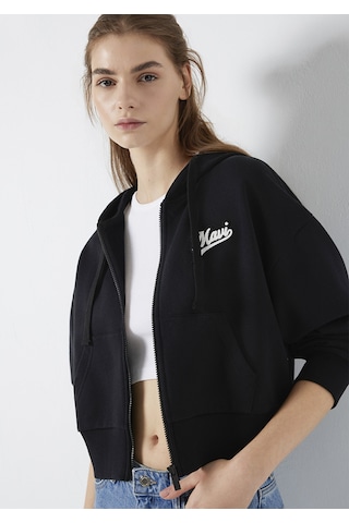 Mavi - Mavi Logo Baskılı Kapüşonlu Siyah Sweatshirt 1s10486-900 Siyah