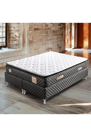 Setaymobilya Ortopedik Yatak, Stella Antrasit Pedli Ortopedik Yaylı Yatak