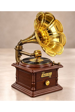 Özel Tasarım Gramafon Müzik Alk6373 Nostalji Hatıra Eşya Çocuk Hediyesi