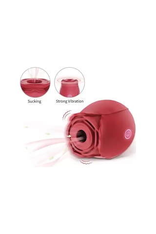 Erotixshop Gül Tasarımlı Titreşimli Vakumlu Klitoral Vibratör
