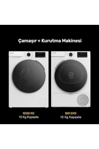 Arçelik 10120 Mx 10 KG Çamaşır Makinesi - 1001 Kmx Kurutma Makinesi