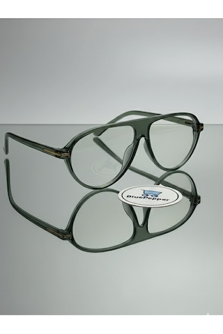 Zenit Modern Çerçeveli Gözlük Unisex Yuvarlak Stil Sahibi Mavi Işık Korumalı Camları Değişebilir Yeşil