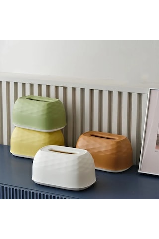 Sarı Doku Kutusu Tuvalet Kağıdı Kutusu Peçete Tutucu Kılıf Basit Şık Kağıt Doku Dağıtıcı Ev Araba Organizatör