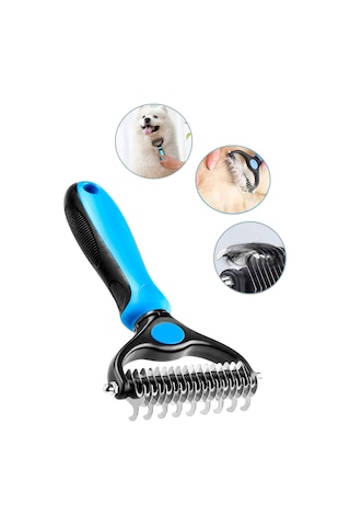 Mucit Home Metal Uçlu Köpek Kedi Uzun Tüy Bakım Tarağı Tüy Topak Kıtık Açıcı Tarak 1 Adet
