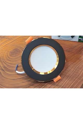 Kae 7w 3 Renk Özellikli Ledspot- Siyah Gold Kasa- 10lu Paket
