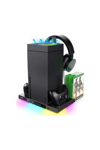 İpega Xbox Series X Smart 8in1 Rgb Işıklı Soğutucu Fanlı Şarj Standı