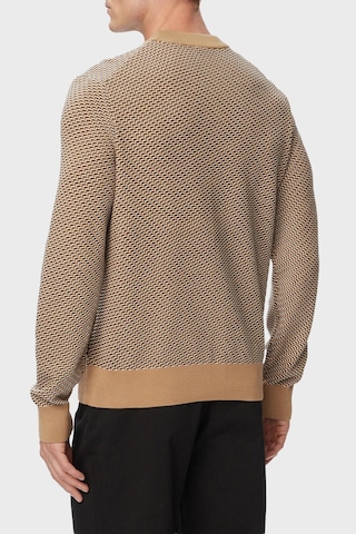 Boss Pamuklu Regular Fit Bisiklet Yaka Dokulu Kazak Erkek Kazak 50565565 260 Bej