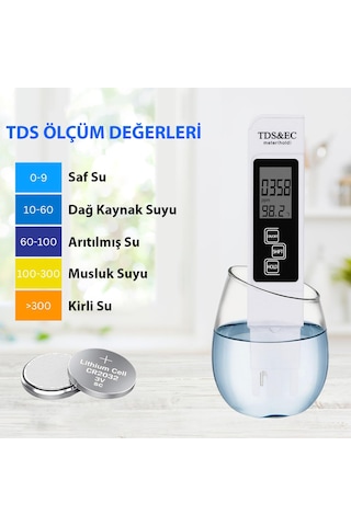 Hymark 3in1 Dijital Tds Su Kalitesi Ph Değeri Sıcaklık Ölçüm Ciha
