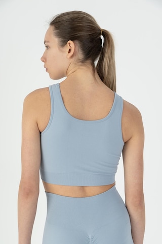 Maraton Slimfit Kadın Düz Yaka Mavi Bra Mavi