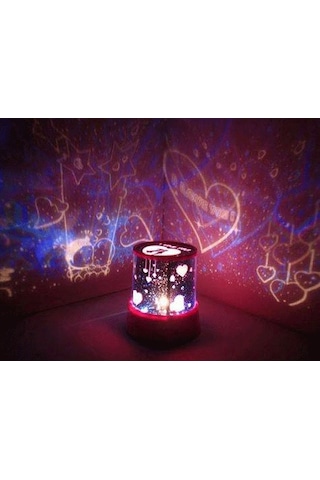 Star Love Projeksiyonlu Gece Lambası Renkli