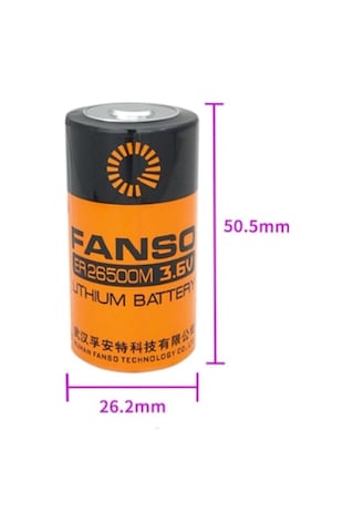 Fanso Er26500m 3.6v 6000mah Li-socl2 Lithium Pil