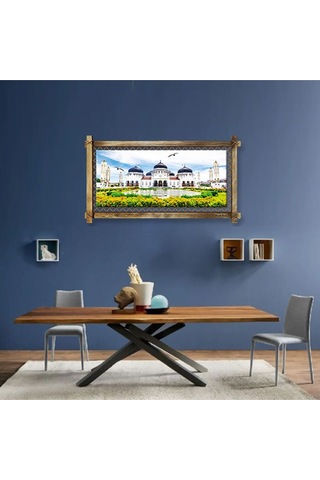 Es10 Es10 Beyaz Camii Modern Kanvas Rustik Tablo