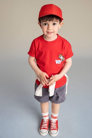 Defacto Kaykay Baskılı 2li Takım Erkek Bebek G9951a526smrd62 Kırmızı-rd62