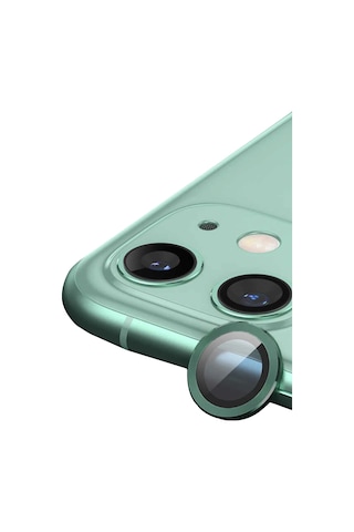 Newface - 453 - Apple iPhone Uyumlu 12 Mini Raze Metal Kamera Lens - Glblseme - - Yeşil