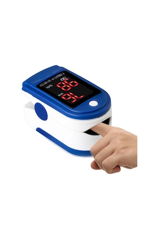 Sones Hassas Parmak Nabız Oksimetresi Kan Oksijen Monitörü Mavi