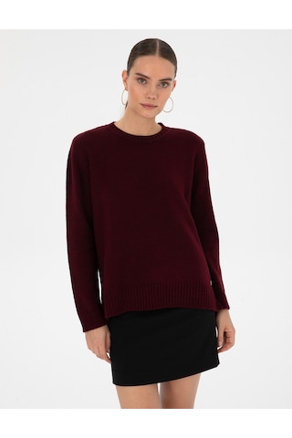 Pierre Cardin Kadın Vişne Kazak /triko 50316310-vr223 Vişne
