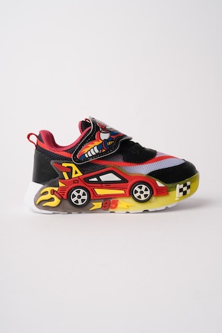 Muggo Car Cırtlı Arabalı Ve Işıklı Günlük Çocuk Sneaker Spor Ayakkabı Kırmızı