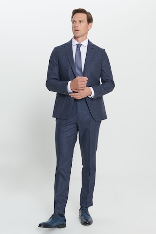AC&Co / Altınyıldız Classics Erkek Lacı Slim Fit Dar Kesim Mono Yaka Desenli Yünlü Takım Elbise Lacı