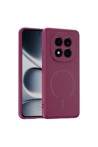 Maks Technology Redmi Note 15 Pro 4g Kılıf M-safe Şarj Özellikli Mkst Meta Kapak - Mürdüm