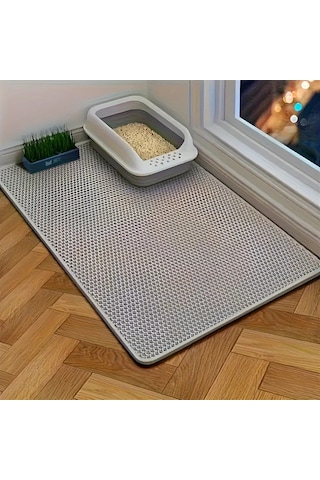 Honeybeeshop Space Gri Xxl 29 53x45 28in Anti Kaymaz Kedi Kumu Matı Su Geçirmez Büyük Boy Çift Katman Eva Kedi Matı 6 Renk