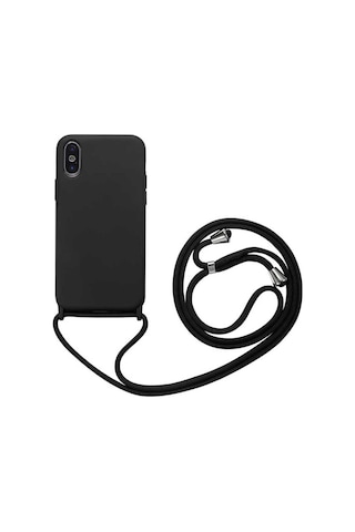Apple Uyumlu iPhone Xs 6.5 Kılıf Zore Ropi Kapak Siyah