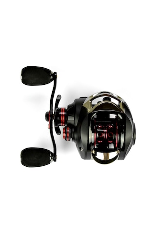 Xiyyadms Sol El 17+1 Porselen Rulmanlı 7.0:1 Hızlı Torklu Manyetik Fren Sistemi Baitcasting Olta Makinesi - Oxl Siyah Cnc Alüminyum Bobin