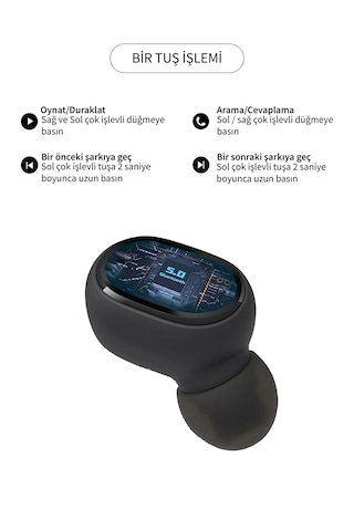 Abatech E6S Bluetooth 5.0 Kulak İçi Kulaklık
