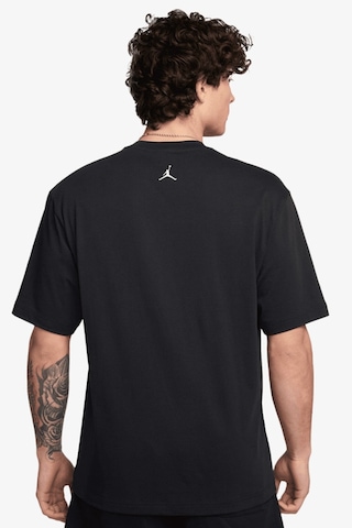 Nike Jordan Brooklyn Holiday Crew Mens Black Tee Grafik Baskılı Pamuklu Erkek Tişört Siyah