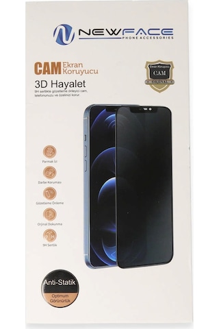 Newface İphone 15 Pro Max Uyumlu 3d Antistatik Hayalet Cam Ekran Kor M346