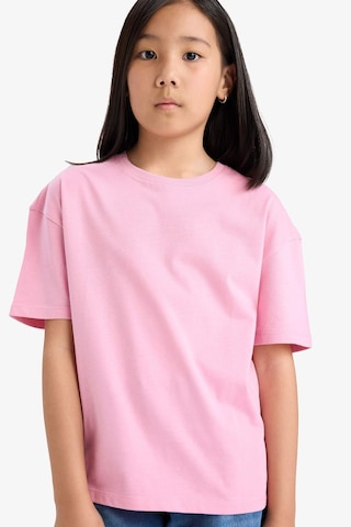 Defacto Kız Çocuk Relax Fit Bisiklet Yaka Sırt Baskılı Kısa Kollu Tişört E0353a825smpn666 Pembe