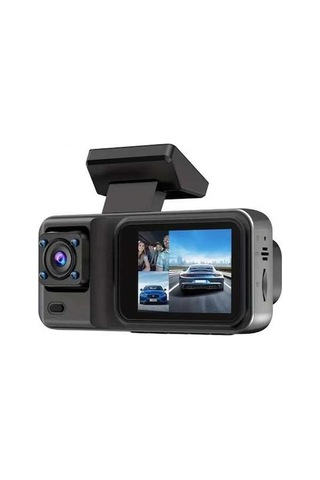 Fortunelane A98 Siyah 3 Kameralı Araç Dvr - 1080p Full Hd, Gece Görüş, Döngü Kayıtlı, Çarpışma Kilidi, 2 Ips Ekran Hafıza Kartı