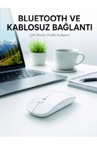 Bluetooth Kablosuz Wireless Mouse Şarjlı Sessiz Ergonomik 5000 Dpı Fare Mi