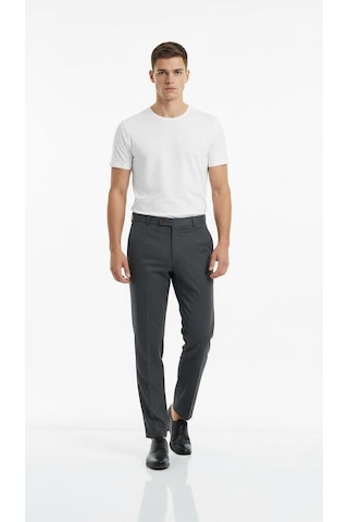 Plus Scorpion Erkek Slim Fit Klasik Kumaş Pantolon Dar Kesim, Günlük Ve Ofis Kullanımına Uygun Şık Tasarım Antrasit