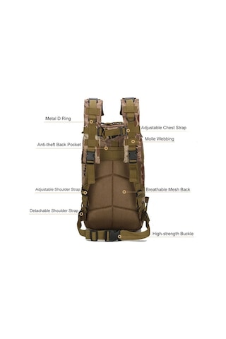 Dancemonkey Açık Hava Taktik Sırt Çantası Molle Saldırı Paketi Kamp Yürüyüş Avc Kamuflaj Kamuflaj