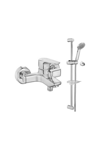 Eca Niobe 482 Banyo Bataryası + Eca Spil Sürgülü Üst Takım Set 2'li Krom